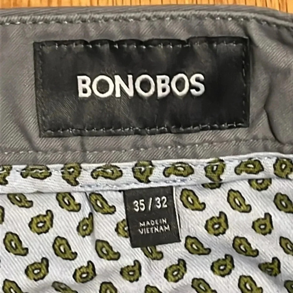 Bonobos | Men’s light gray khaki/chinos Slim Fit 35x32 stretch business casual - Picture 3 of 7